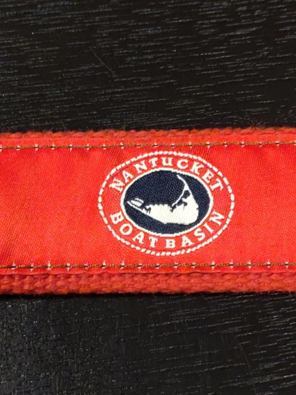 YRI Ribbon Belt Red Nantucket Boat Basin Men's Size 38